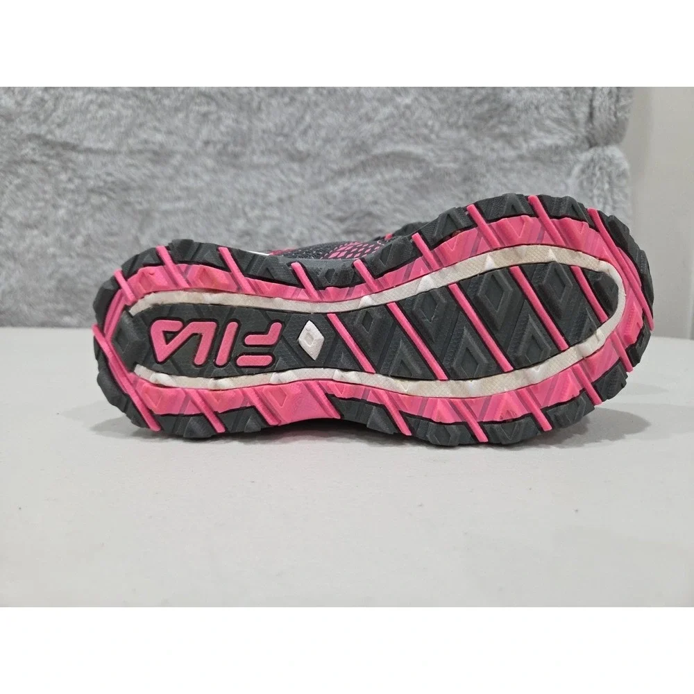 Fila All Terrain Girls Athletic Sneakers Sz 4.5 /5SH40072-079 Charcoal Gray Pink